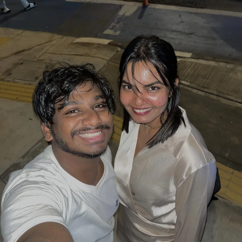 Polaroid of Aro and Narmadha